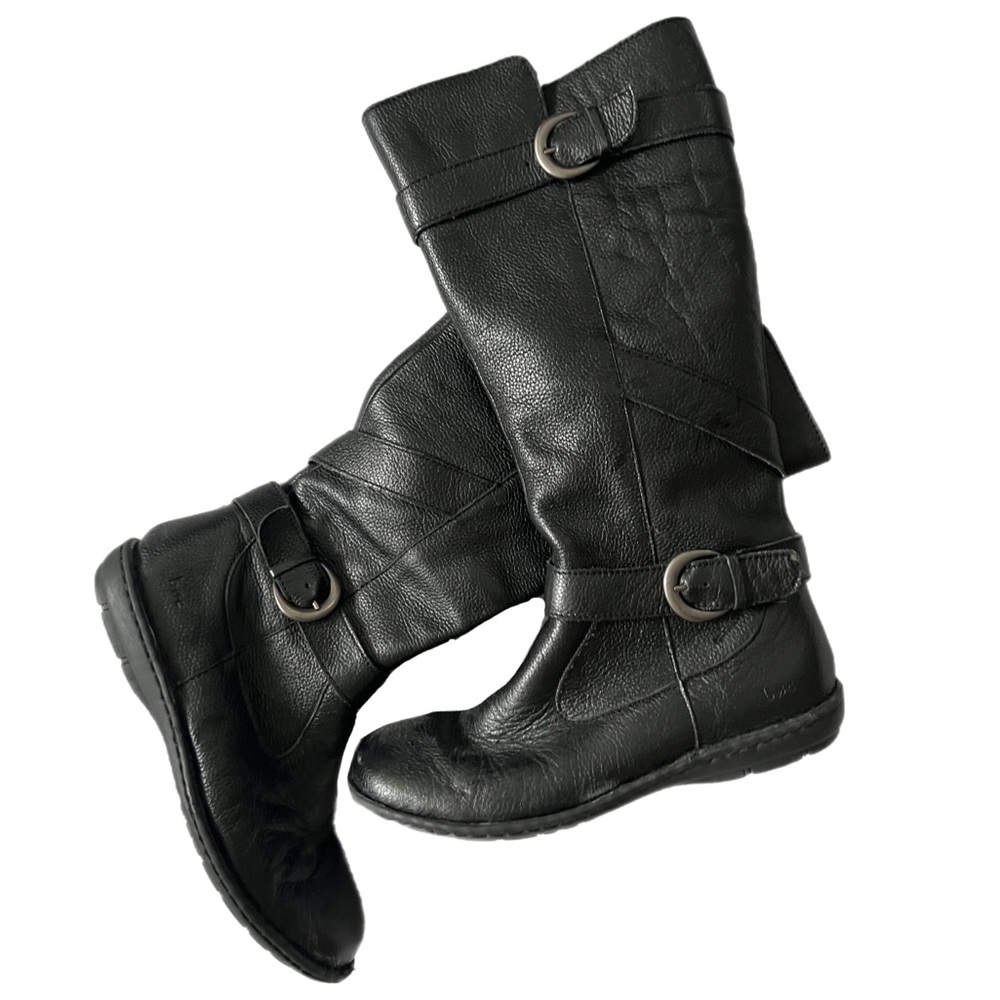 BOC mid calf black boots. Women size 7 1/2.